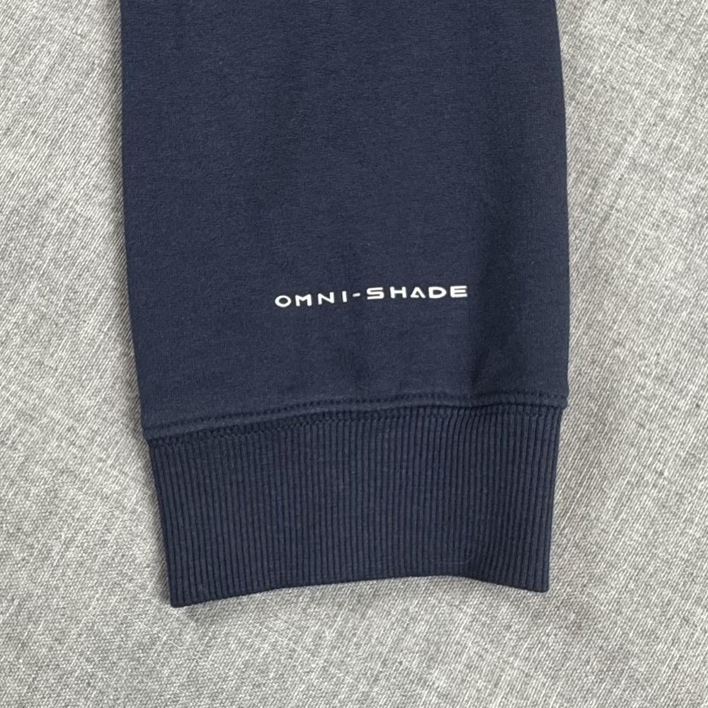 Columbia Hoodie Mens XL Blue Omni-Shade Big Logo Pullover Outdoor Sweatshirt - Picture 3 of 10